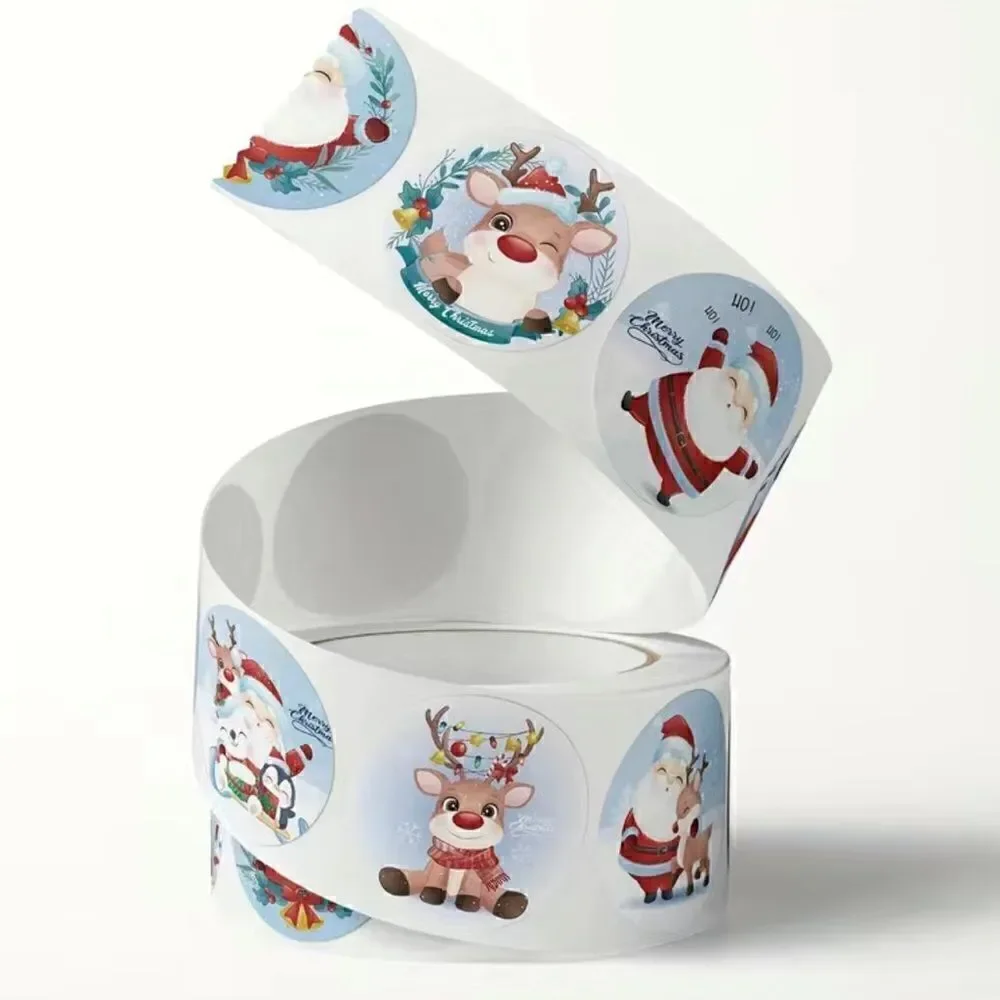 500 Stickers/roll Christmas Theme Gift Label Stickers